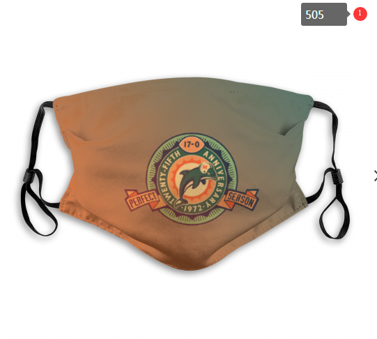 NFL Miami Dolphins #12 Dust mask with filter